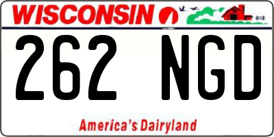 WI license plate 262NGD