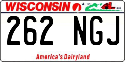 WI license plate 262NGJ