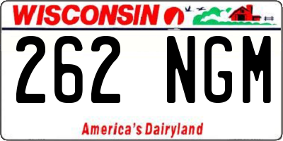 WI license plate 262NGM