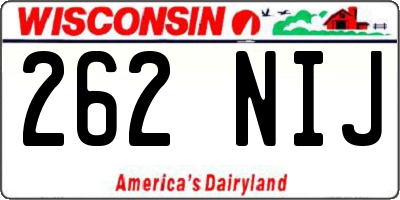 WI license plate 262NIJ