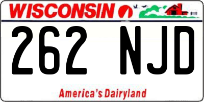 WI license plate 262NJD