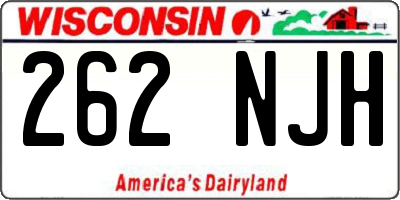 WI license plate 262NJH
