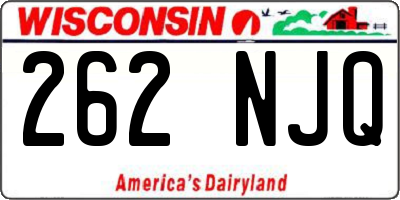 WI license plate 262NJQ