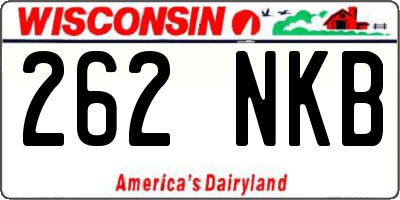 WI license plate 262NKB