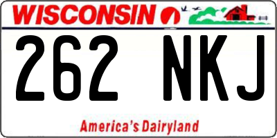 WI license plate 262NKJ