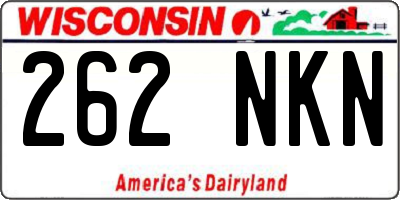 WI license plate 262NKN