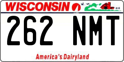 WI license plate 262NMT