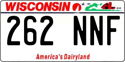 WI license plate 262NNF