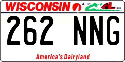 WI license plate 262NNG