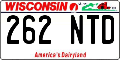 WI license plate 262NTD