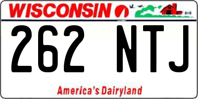 WI license plate 262NTJ