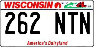 WI license plate 262NTN