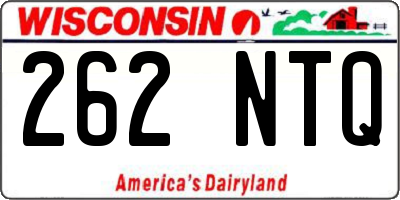 WI license plate 262NTQ