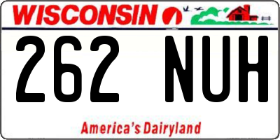 WI license plate 262NUH