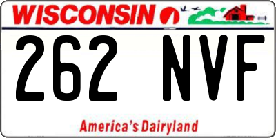 WI license plate 262NVF