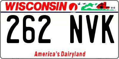 WI license plate 262NVK