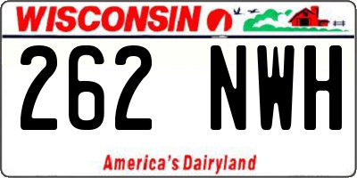WI license plate 262NWH