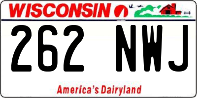 WI license plate 262NWJ