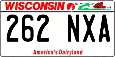 WI license plate 262NXA