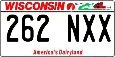 WI license plate 262NXX