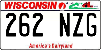 WI license plate 262NZG