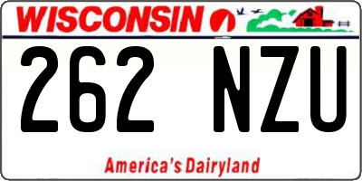 WI license plate 262NZU
