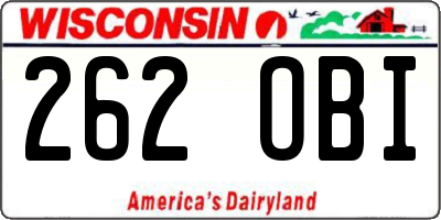 WI license plate 262OBI