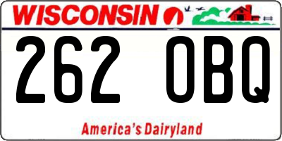 WI license plate 262OBQ