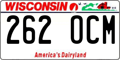 WI license plate 262OCM