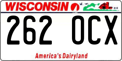 WI license plate 262OCX