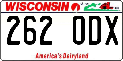 WI license plate 262ODX