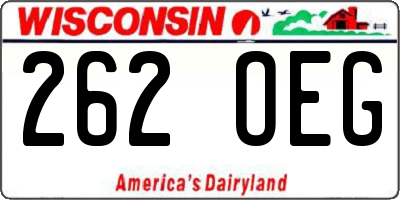 WI license plate 262OEG