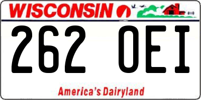 WI license plate 262OEI