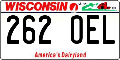 WI license plate 262OEL