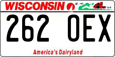 WI license plate 262OEX