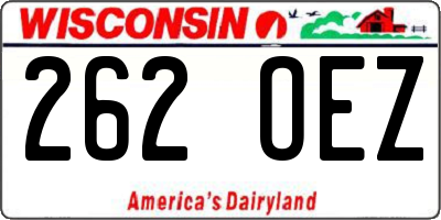 WI license plate 262OEZ