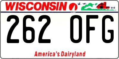 WI license plate 262OFG