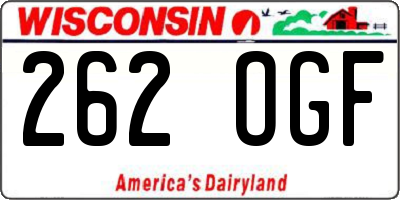 WI license plate 262OGF