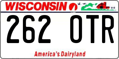WI license plate 262OTR
