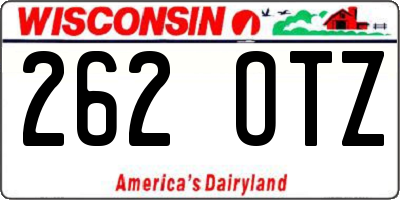 WI license plate 262OTZ