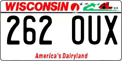 WI license plate 262OUX
