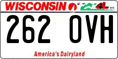 WI license plate 262OVH