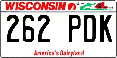 WI license plate 262PDK