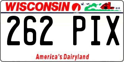 WI license plate 262PIX