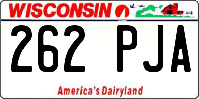 WI license plate 262PJA