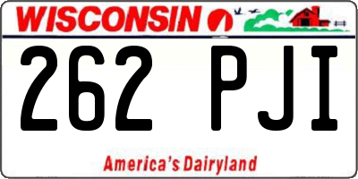 WI license plate 262PJI