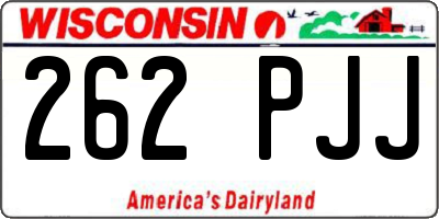 WI license plate 262PJJ