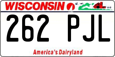 WI license plate 262PJL