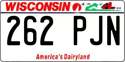 WI license plate 262PJN
