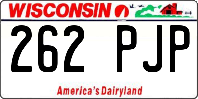 WI license plate 262PJP